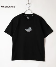 CONVERSE(CONVERSE)/【CONVERSE】 コンバース フロントサガラ刺繍 半袖Tシャツ/ブラック