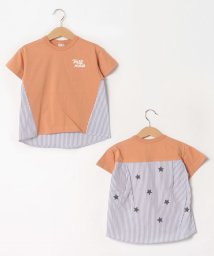 petit main(プティマイン)/フハクドッキングTシャツ/オレンジ