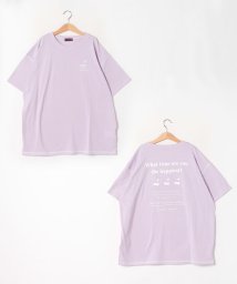 Lovetoxic(ラブトキシック)/配色ステッチ半袖Tシャツ/ラベンダー