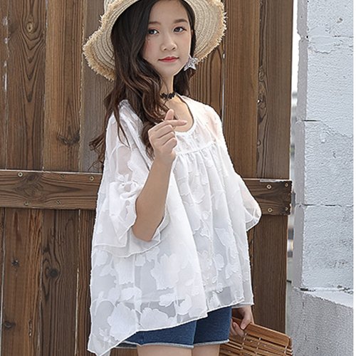 セール ブラウス シフォン半袖 韓国子供服 夏 ミニミニストア Miniministore Magaseek