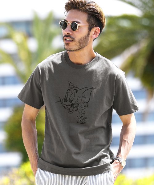 トムとジェリーtシャツ Tシャツ メンズ おしゃれ ティーシャツ 半袖 カットソー トップス クルーネック ジギーズショップ Jiggys Shop Magaseek