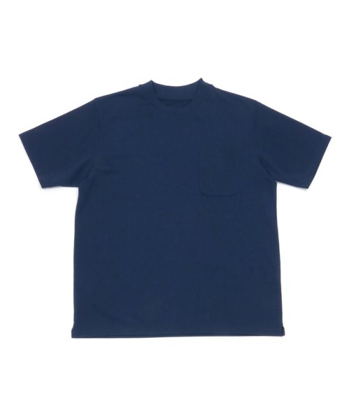Pitta Re:)(ピッタリ)/スマートネック Tシャツ ネイビー系/ブルー