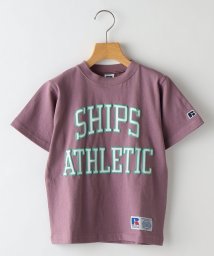 SHIPS KIDS(シップスキッズ)/【SHIPS KIDS別注】RUSSELL ATHLETIC:ビッグ ロゴ TEE(145～160cm)/ラベンダー