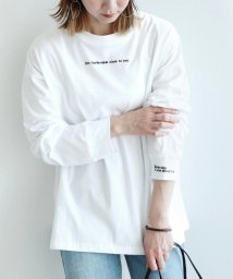 reca(レカ)/ロゴ刺繍ロングTシャツ(R21154－k)/ホワイト