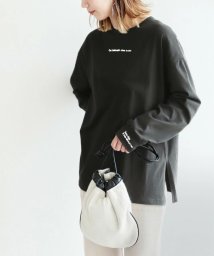 reca(レカ)/ロゴ刺繍ロングTシャツ(R21154－k)/ブラック