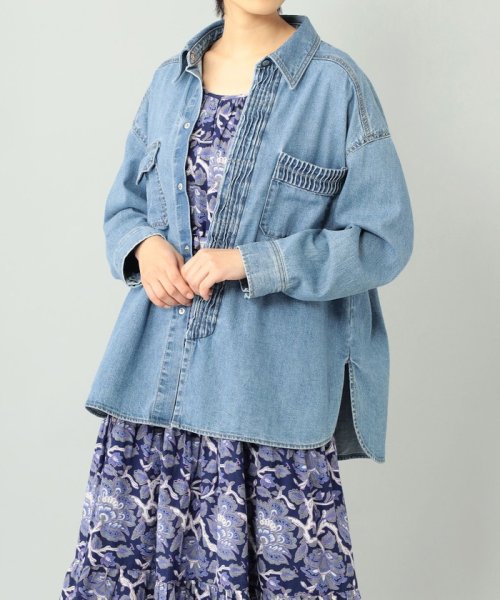 デニムピンタックシャツブラウス レディースファッション 阪急百貨店公式通販 Hankyu Fashion デニムピンタックシャツブラウス レディースファッション 阪急百貨店公式通販 Hankyu Fashion