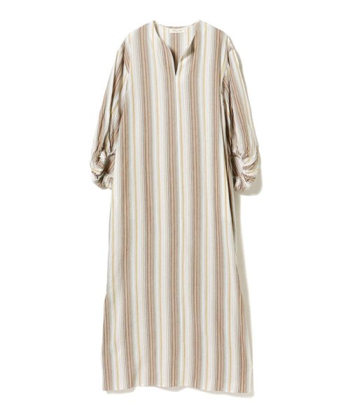 Demi Luxe Beams ストライプ ボリュームスリーブ ワンピース デミルクスビームス Demi Luxe Beams Magaseek