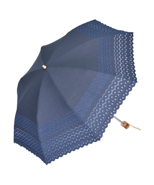 GENUINE UMBRELLA WORKS(ジェニュイン アンブレラ ワークス)/日傘 折りたたみ 完全遮光 遮光率99% 軽量 遮光 2段 晴専用 UVカット GENUINE UMBRELLA WORKS ジェニュイン アンブレラ ワークス/ネイビー