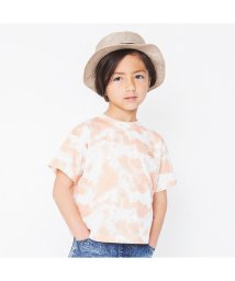 RADCHAP(ラッドチャップ)/ムラ染プリント半袖Tシャツ/オレンジ