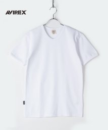 AVIREX(AVIREX)/【AVIREX】アヴィレックス テレコリブ Vネック 半袖 Tシャツ/ホワイト