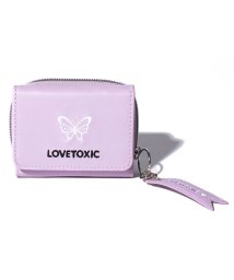 Lovetoxic(ラブトキシック)/モチーフ刺しゅう3つ折り財布/ラベンダー