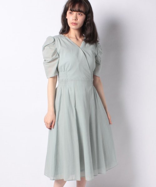 セール ドライシフォンボリューム袖ワンピース カールパークレーン Karl Park Lane Magaseek