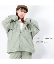 1111clothing/◆プリーツ ビッグ CPOジャケット◆ ビッグシルエット ジャケット メンズ CPO レディース CPOジャケット シャツ シャツジャケット ビッグシャツ セッ/504033532