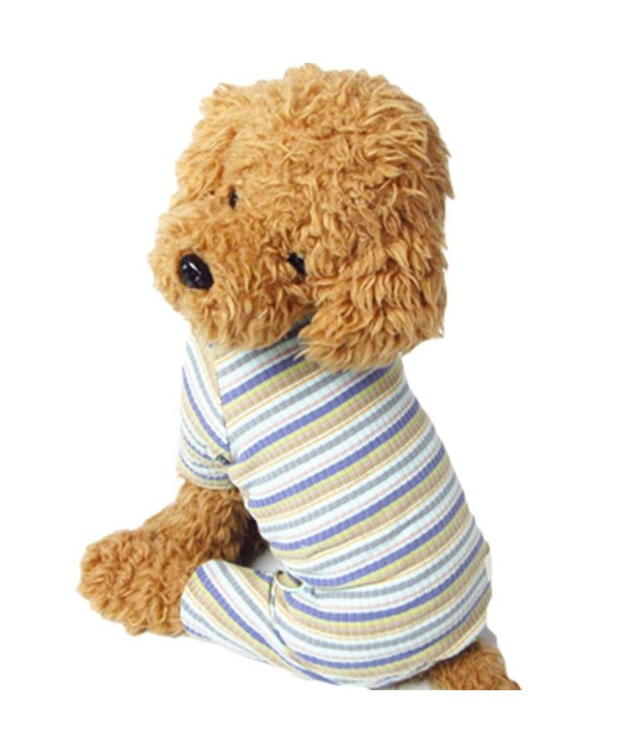 セール 犬 服 犬服 犬の服 つなぎ カバーオール ロンパース ボーダー カラフル ドッグウェア 春 夏 春夏 毛抜け防止 毛落ち防止 おしゃれ 可愛い 女の子 男の はっぴーdog Happy Dog Magaseek