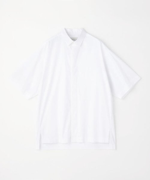 TOMORROWLAND MENS(TOMORROWLAND MENS)/コットンポプリン レギュラーカラー半袖シャツ/11ホワイト