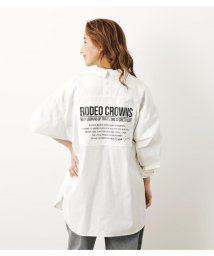 RODEO CROWNS WIDE BOWL(ロデオクラウンズワイドボウル)/バックオープンパッチシャツ/O/WHT1