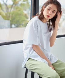 ROPE'(ロペ)/【洗える】プレミアム天竺バッグスリットBIGTシャツ/ホワイト（10）