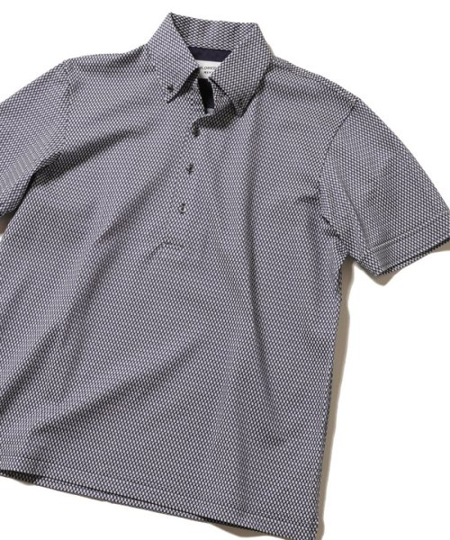 Men's Bigi(メンズビギ)/【COOL MAX(クールマックス)】使用　高機能ボタンダウンポロシャツ/TAILORED WEARライン/ブルー