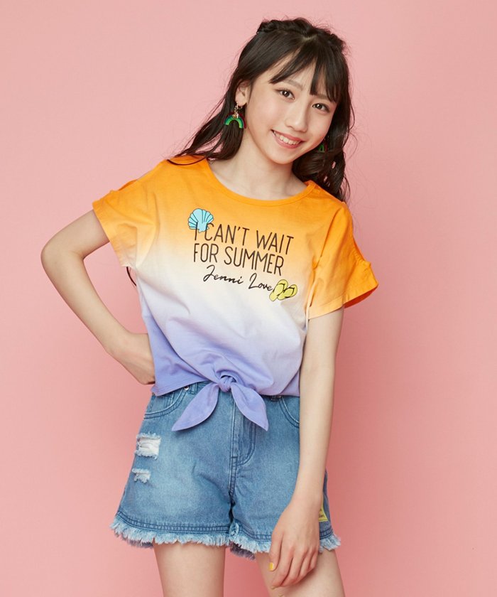 クーポン セール 50 Off 前結び段染めｔシャツ ジェニィラブ Jenni Love Magaseek