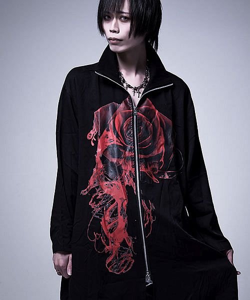 Civarize ローズプリントハイネックジップブルゾン Ma 1 ビッグ モード ハイネック ヴィジュアル系 V系 Ma1 長袖 メンズ ファッション 服 ビ シヴァーライズ Civarize Magaseek