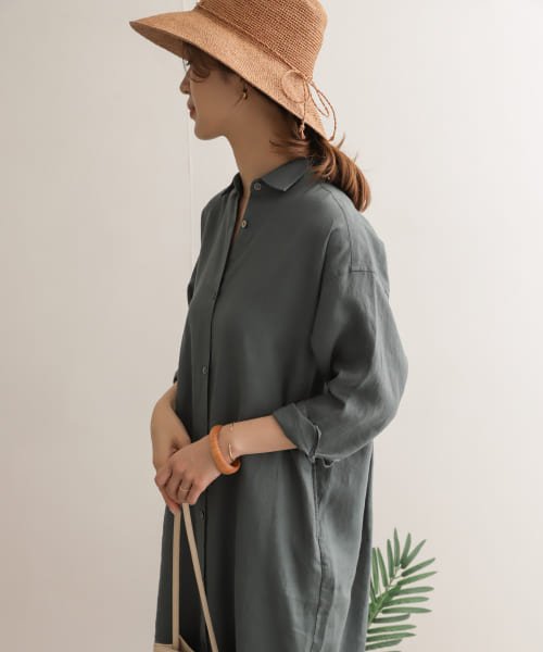 リネンバックタックシャツワンピース アーバンリサーチドアーズ Urban Research Doors Magaseek
