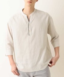 a.v.v (MEN)(アー・ヴェ・ヴェメンズ)/【洗濯機OK／イージーケア】麻ポリエステルバンドスキッパーシャツ[WEB限定サイズ]/アイボリー