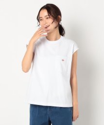 FREDY&GLOSTER(フレディアンドグロスター)/【DANTON/ダントン】ポケットノースリーブTシャツ（POCKET N/S）ムジ/ホワイト