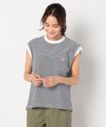 FREDY&GLOSTER(フレディアンドグロスター)/【DANTON/ダントン】ポケットノースリーブTシャツ（POCKET N/S）STRIPE/ネイビー系3