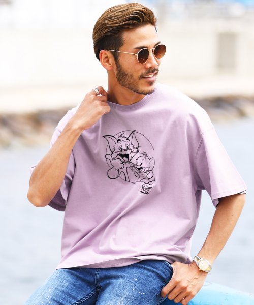 トムとジェリーbigtシャツ Tシャツ メンズ おしゃれ ティーシャツ 半袖 カットソー トップス クルーネック ビッグシルエット ジギーズショップ Jiggys Shop Magaseek