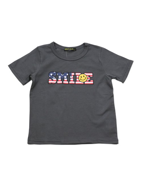 chil2(チルツー)/スマイリーTシャツ/チャコールグレー