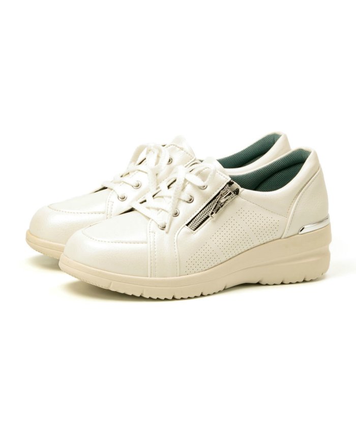 パンジー スニーカー レディース 3e ゆったり 軽量 サイドファスナー Pa 7046 パンジー Pansy Magaseek