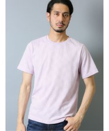 TAKA-Q(タカキュー)/接触冷感 吸水速乾 ポップコーン市松クルーネック半袖Tシャツ/ピンク