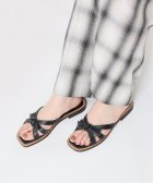 Le Talon/スクエアステッチリボンサンダル◆/504040275