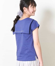 a.v.v(KID'S)(アー・ヴェ・ヴェキッズ)/[100－130]【接触冷感】セーラーカラーカットソー[WEB限定サイズ]/ブルー