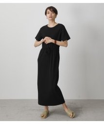 AZUL by moussy(アズールバイマウジー)/RIB BLOUSING ONEPIECE/BLK