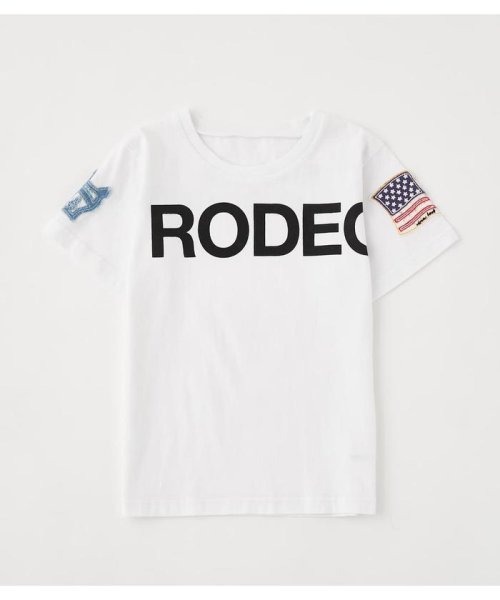 RODEO CROWNS WIDE BOWL(ロデオクラウンズワイドボウル)/キッズSLEEVE PATCH Tシャツ/WHT