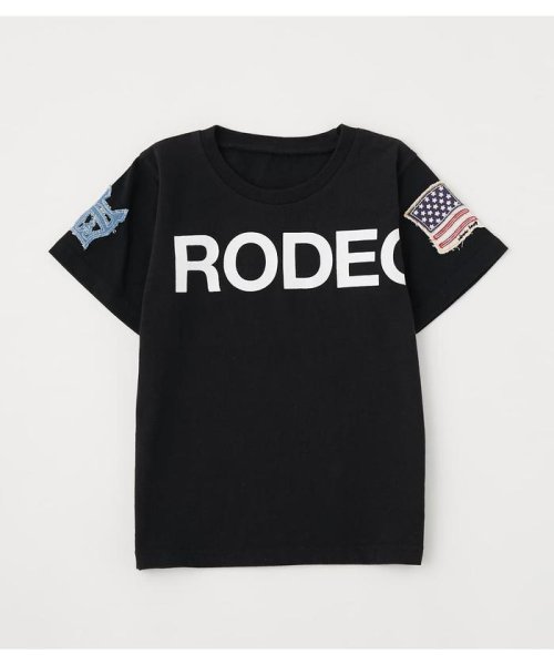 RODEO CROWNS WIDE BOWL(ロデオクラウンズワイドボウル)/キッズSLEEVE PATCH Tシャツ/BLK