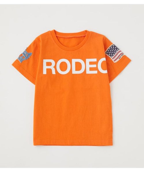 RODEO CROWNS WIDE BOWL(ロデオクラウンズワイドボウル)/キッズSLEEVE PATCH Tシャツ/ORG