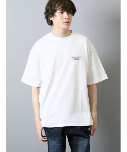 TAKA-Q(タカキュー)/【WEB限定】TOMOWAKA×AIRWALK 天竺クルーネック半袖Tシャツ/アイボリー