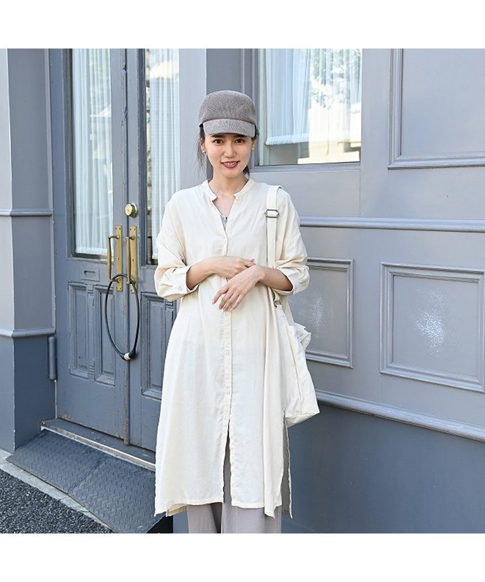 Navy ネイビー エアフリー7分袖ワンピース 132 4417 マックハウス レディース Mac House Women Magaseek