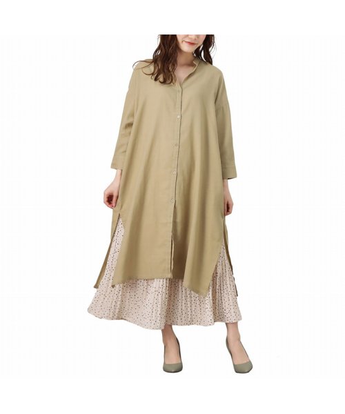 セール Navy ネイビー エアフリー7分袖ワンピース 132 4417 マックハウス レディース Mac House Women Magaseek