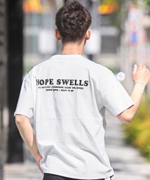 LUXSTYLE(ラグスタイル)/米綿天竺ワッペンバックロゴプリントTシャツ/Tシャツ メンズ 半袖 ビッグシルエット ワッペン ロゴ プリント/ホワイト