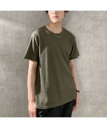 MAC HOUSE(men)/NAVY ネイビー 倍速 ワッフル半袖Tシャツ MH/03756SS/504042773