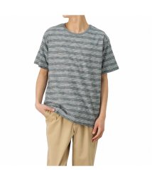 MAC HOUSE(men)/NAVY ネイビー オーガニックコットン ランダムスラブボーダーTシャツ MH/03759SS/504042776