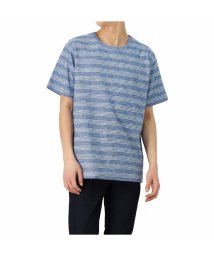 MAC HOUSE(men)(マックハウス（メンズ）)/NAVY ネイビー オーガニックコットン ランダムスラブボーダーTシャツ MH/03759SS/ブルー