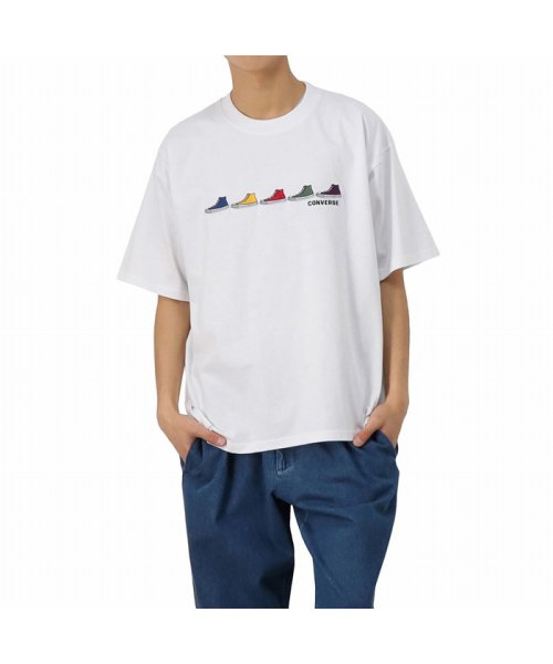 MAC HOUSE(men)(マックハウス（メンズ）)/CONVERSE コンバース カラーシューズ半袖Tシャツ 1273－8510/ホワイト