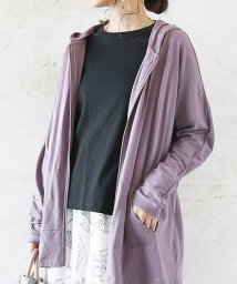 and it_(アンドイット)/オーガニックコットン7分袖Tシャツ【M】【L】【LL】レディース 春夏秋 トップス カットソー オフホワイト ベージュ ブラック サックス プルオーバー シンプ/ブラック