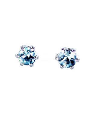 Gems by K/Pt900 0.1ct 1粒アクアマリンピアス/504008062