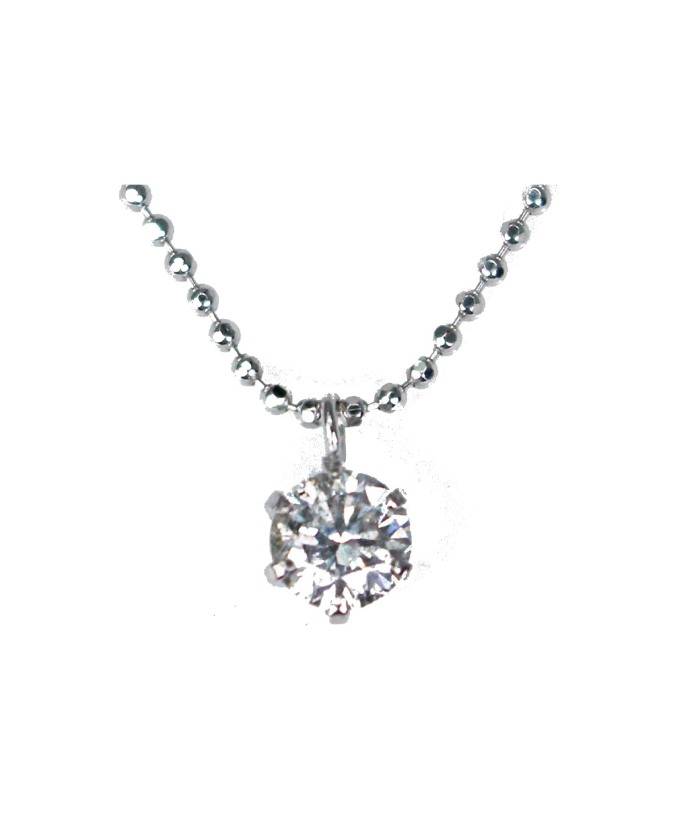 純プラチナ台 0.3ct ダイヤモンド 一粒石 プチ ペンダント ネックレス