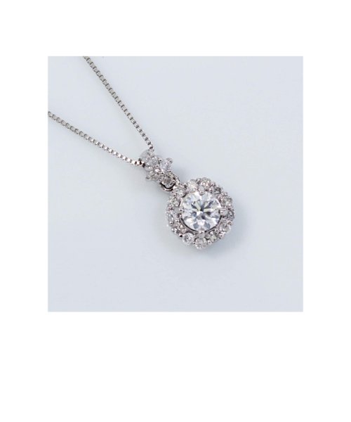 Gems by K(ジェムズ　バイ　ケー)/Pt900 0.45ct ダイヤモンド 花型 デザイン ペンダント ネックレス/プラチナ
